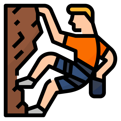 Rock climbing icon